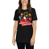 Santa Claus, merry christmas, Kurzärmeliges Unisex-T-Shirt