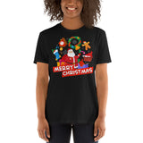 Santa Claus, merry christmas, Kurzärmeliges Unisex-T-Shirt