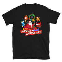 Santa Claus, merry christmas, Kurzärmeliges Unisex-T-Shirt