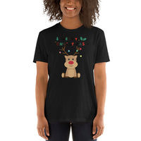 Renntier Rudolf, Weihnachtsmann T-Shirt, Weihnachten Shirt, Geschenk Weihnachten, personalisiertes T-Shirt, Kurzärmeliges Unisex-T-Shirt