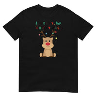 Renntier Rudolf, Weihnachtsmann T-Shirt, Weihnachten Shirt, Geschenk Weihnachten, personalisiertes T-Shirt, Kurzärmeliges Unisex-T-Shirt