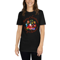 Merry Christmas, Weihnachtsmann T-Shirt, Weihnachten Shirt, Geschenk Weihnachten, personalisiertes T-Shirt, Kurzärmeliges Unisex-T-Shirt