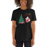 Merry Christmas, Santa Claus, Weihnachts T-Shirt, Kurzärmeliges Unisex-T-Shirt