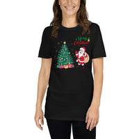 Merry Christmas, Santa Claus, Weihnachts T-Shirt, Kurzärmeliges Unisex-T-Shirt