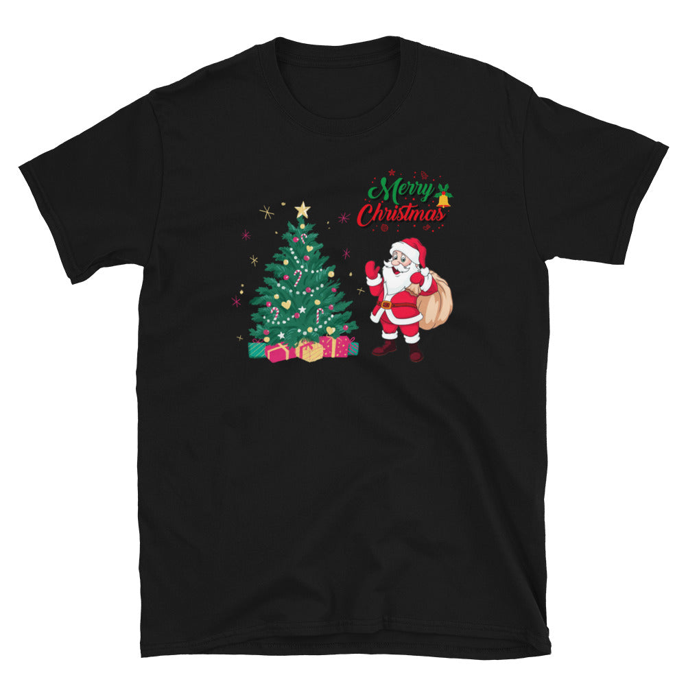 Merry Christmas, Santa Claus, Weihnachts T-Shirt, Kurzärmeliges Unisex-T-Shirt