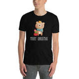 Teddybär T-Shirt, Frohe Weihnachten, Kurzärmeliges Unisex-T-Shirt