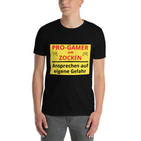 Pro Gamer am Zocken Kurzärmeliges Unisex-T-Shirt