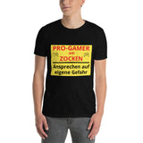 Pro Gamer am Zocken Kurzärmeliges Unisex-T-Shirt