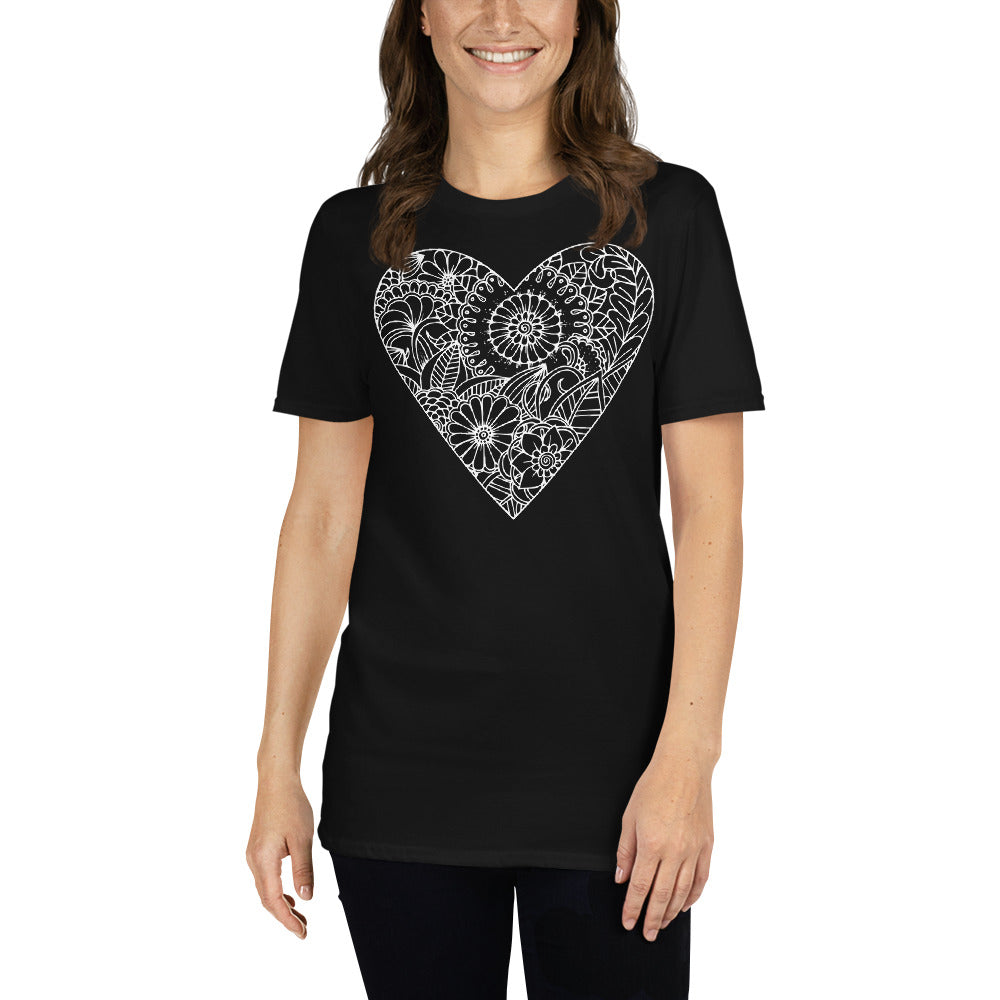 Mandala Herz Unisex-T-Shirt