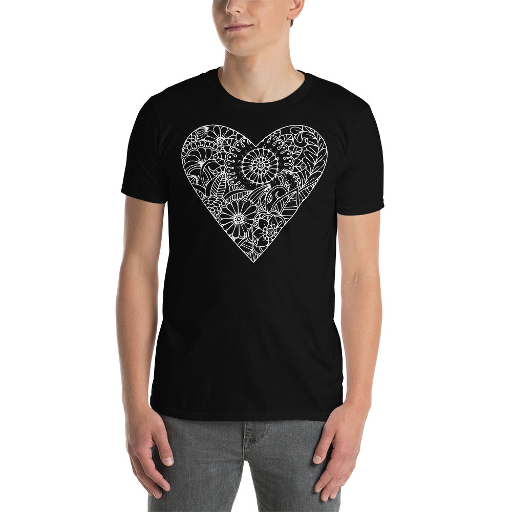 Mandala Herz Unisex-T-Shirt