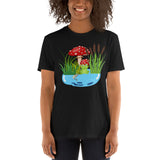 Teich mit Frosch Unisex-T-Shirt