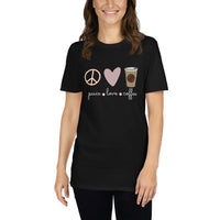 Love - Peace - Coffee Unisex-T-Shirt