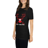 Renntier Rudolf, Weihnachten T-Shirt, personalisiertes T-Shirt, T-Shirt Druck, kurzärmeliges Unisex-T-Shirt
