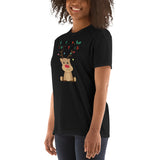 Renntier Rudolf, Weihnachtsmann T-Shirt, Weihnachten Shirt, Geschenk Weihnachten, personalisiertes T-Shirt, Kurzärmeliges Unisex-T-Shirt