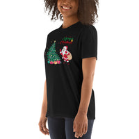 Merry Christmas, Santa Claus, Weihnachts T-Shirt, Kurzärmeliges Unisex-T-Shirt
