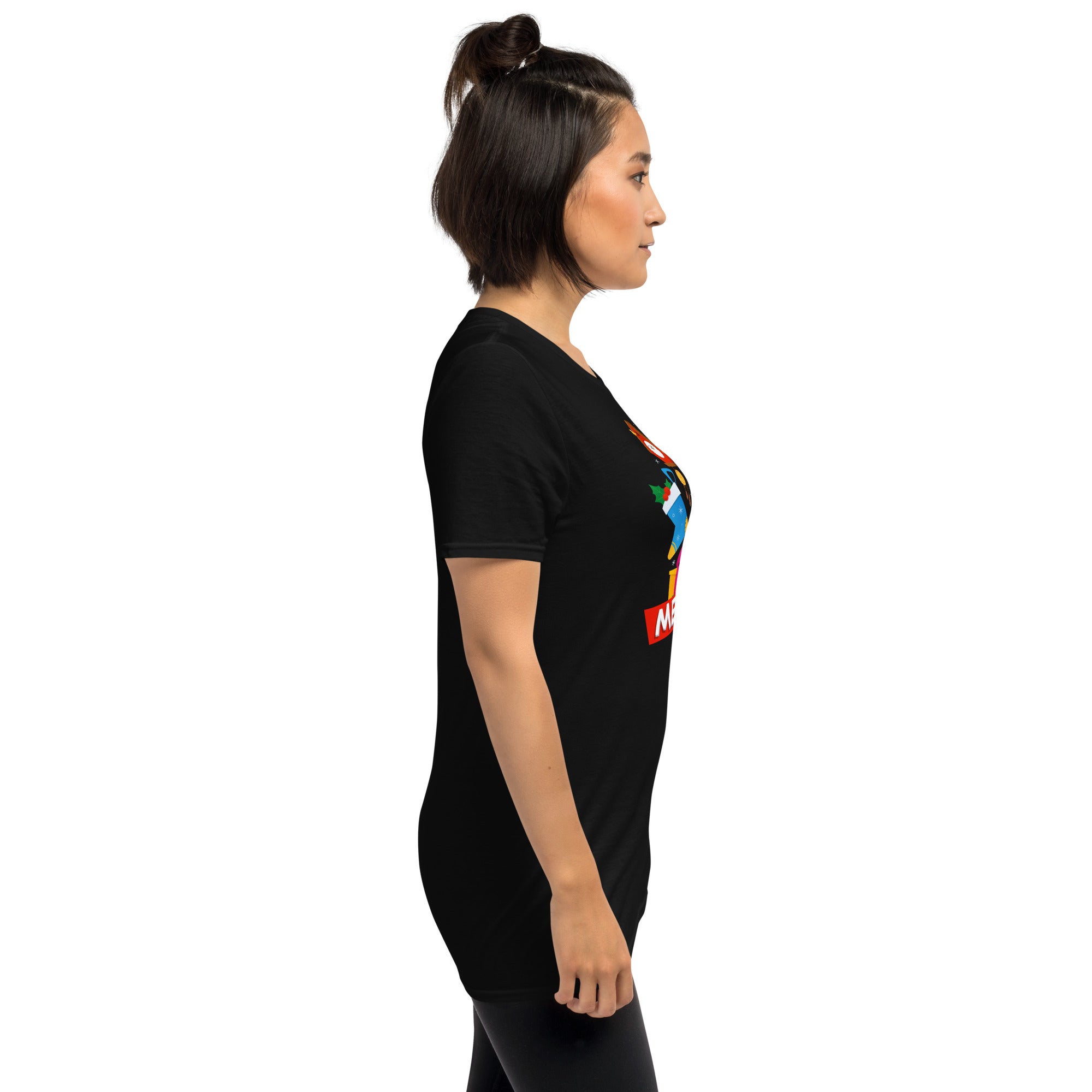 Santa Claus, merry christmas, Kurzärmeliges Unisex-T-Shirt