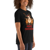 Merry christmas, Weihnachtsmann T-Shirt, Weihnachten Shirt, Geschenk Weihnachten, personalisiertes T-Shirt, Kurzärmeliges Unisex-T-Shirt