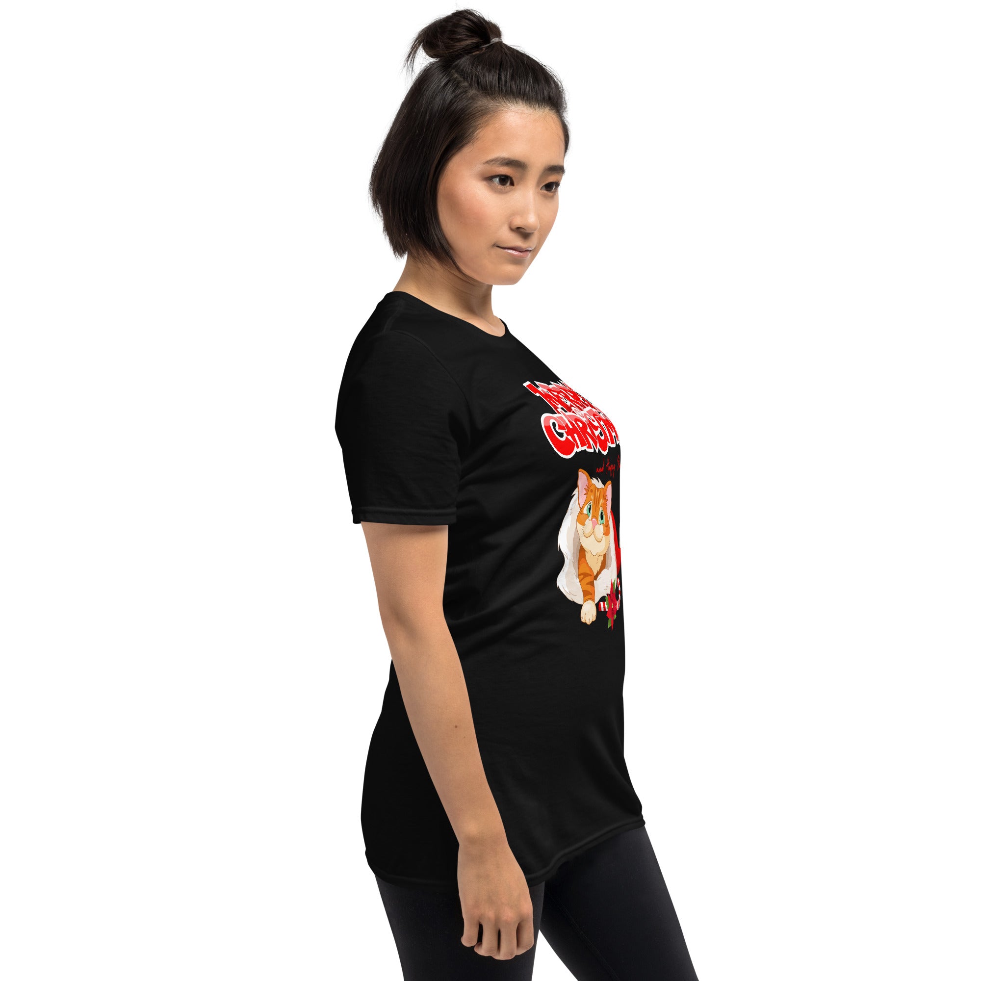 Christmas Katze, Merry Christmas, Weihnachts Katze, Kurzärmeliges Unisex-T-Shirt
