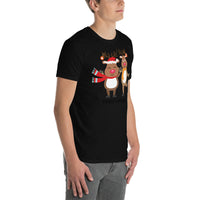 Frohe Weihnachten, Renntier T-Shirt, Kurzärmeliges Unisex-T-Shirt