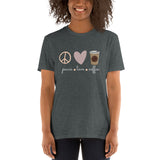 Love - Peace - Coffee Unisex-T-Shirt