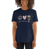 Love - Peace - Coffee Unisex-T-Shirt