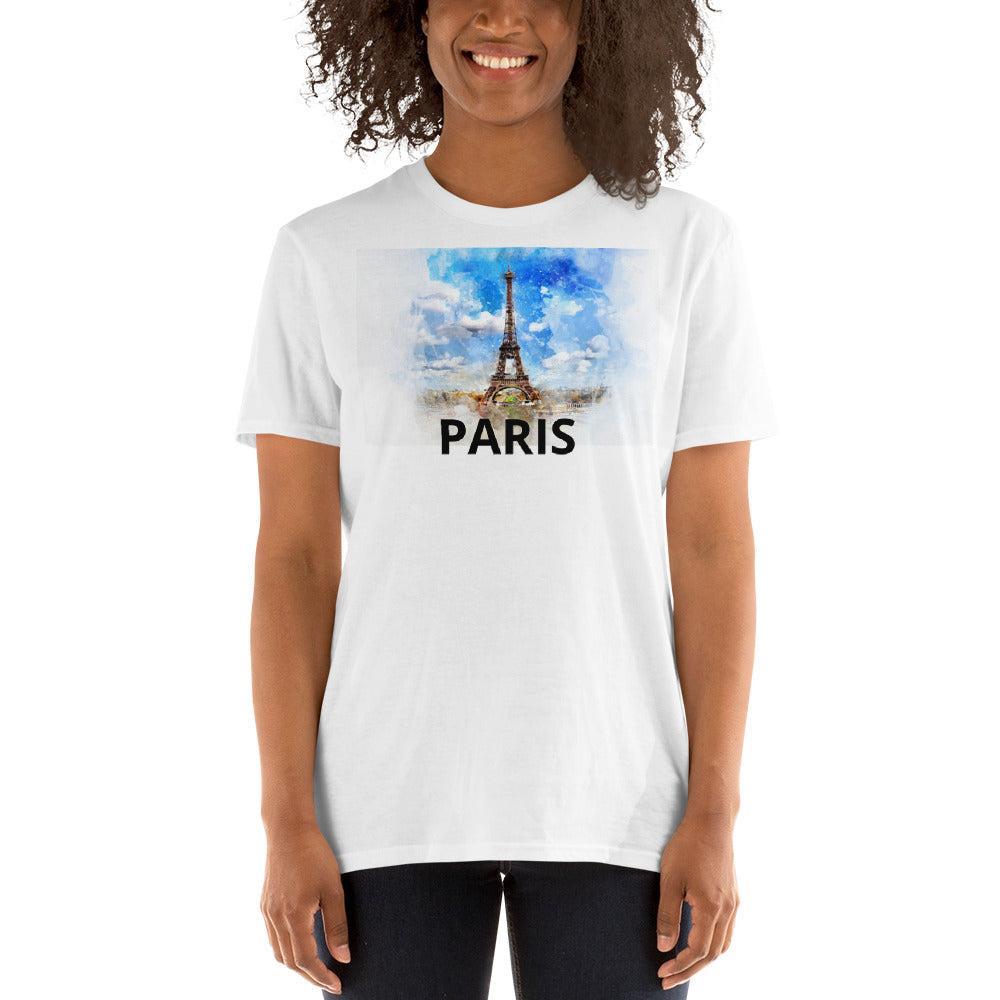 Paris, Kurzärmeliges Unisex-T-Shirt