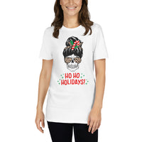 Totenkopf T-Shirt, Weihnachten T-Shirt, Kurzärmeliges Unisex-T-Shirt