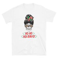 Totenkopf T-Shirt, Weihnachten T-Shirt, Kurzärmeliges Unisex-T-Shirt