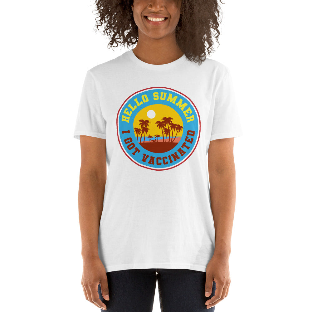 Hello summer i get vaccinated T-shirt