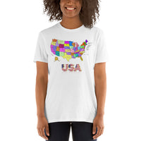 USA Map Unisex-T-Shirt
