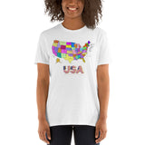 USA Map Unisex-T-Shirt