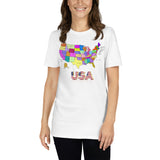 USA Map Unisex-T-Shirt