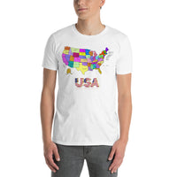 USA Map Unisex-T-Shirt