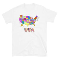 USA Map Unisex-T-Shirt