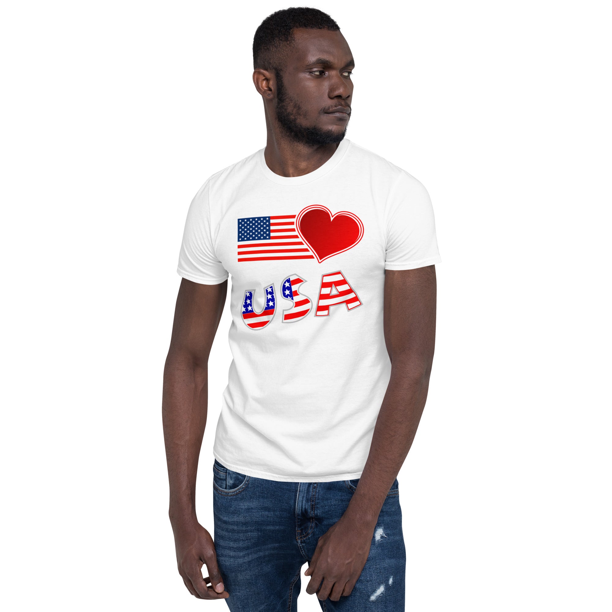 USA Heart Unisex-T-Shirt