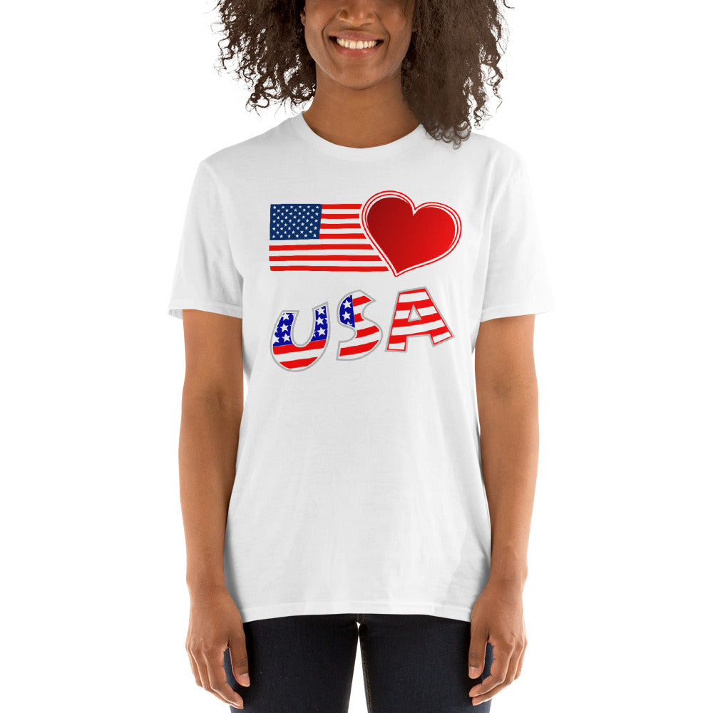 USA Heart Unisex-T-Shirt