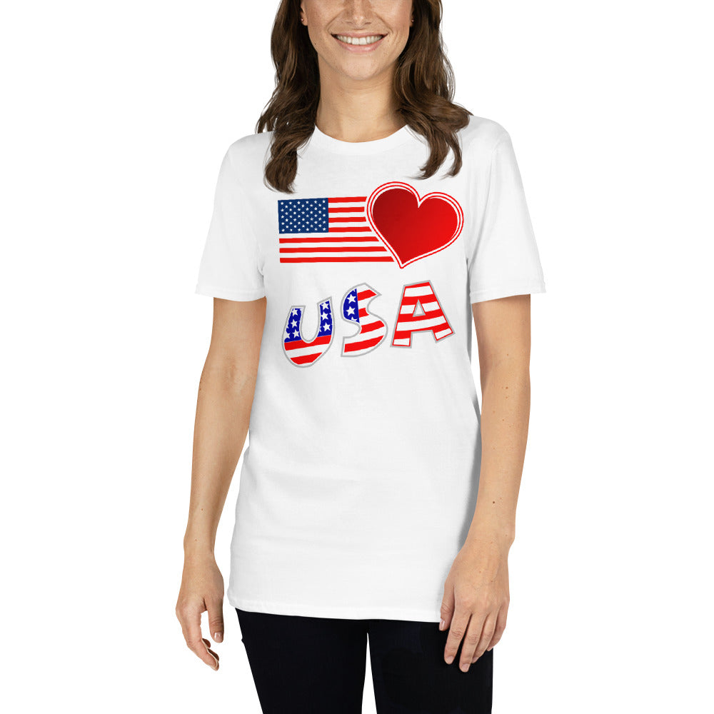 USA Heart Unisex-T-Shirt