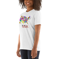 USA Map Unisex-T-Shirt