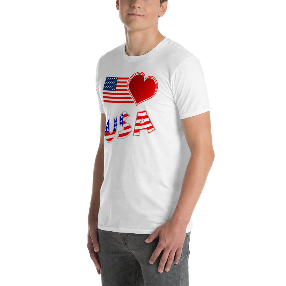 USA Heart Unisex-T-Shirt
