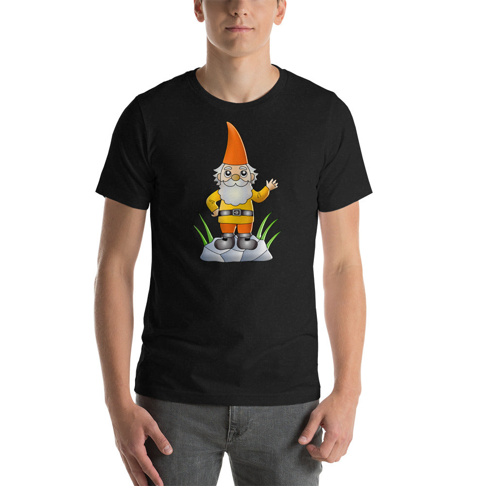 Garden Gnome in Fields Unisex T-Shirt