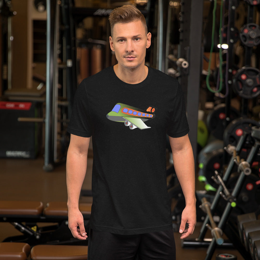 Flugzeugdesign für reisende Liebhaber Unisex-T-Shirt