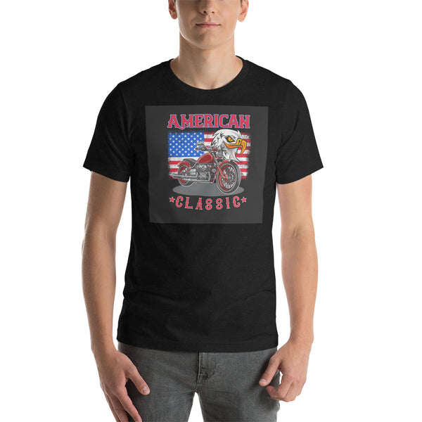 Adler-Klassiker der amerikanischen Flagge Unisex-T-Shirt