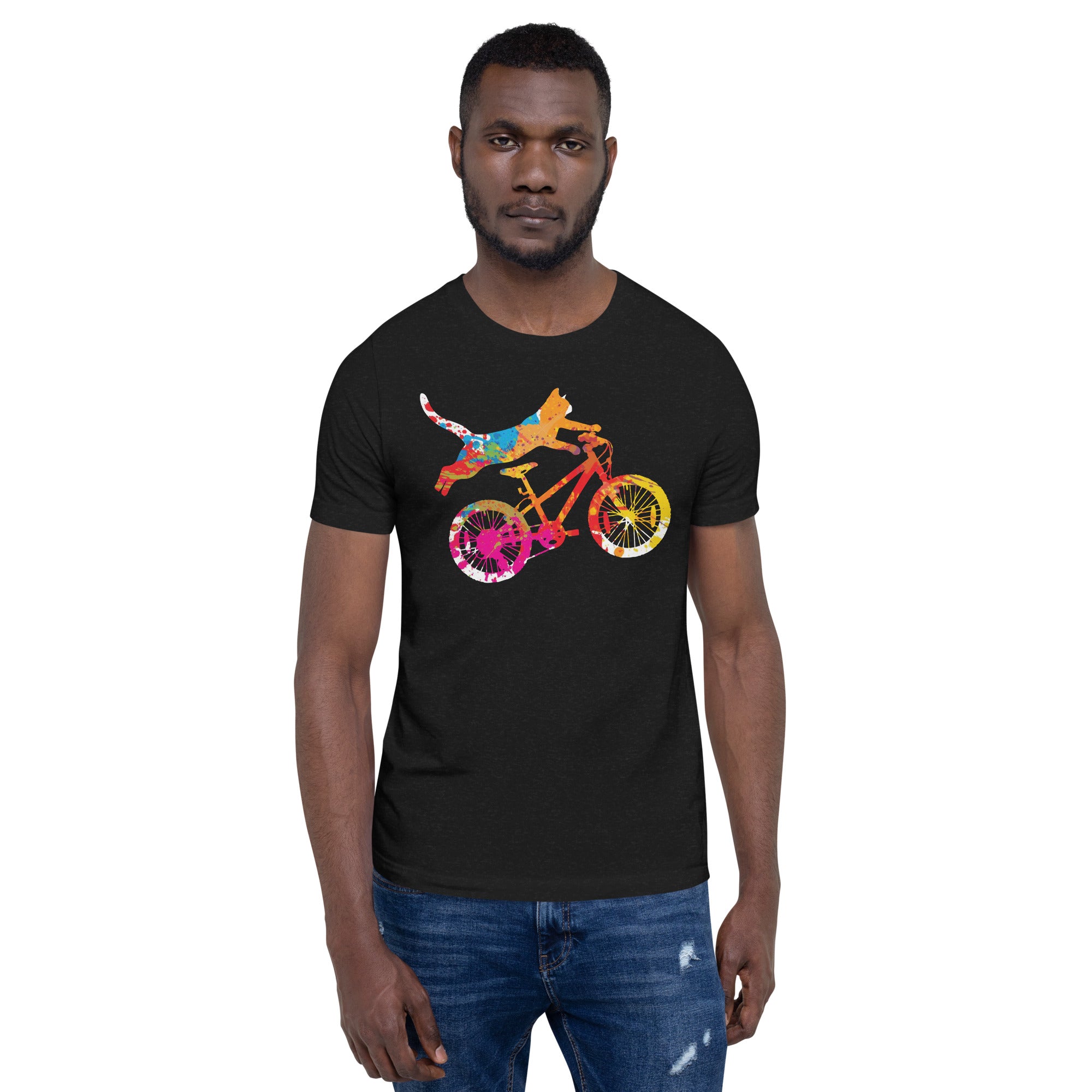 Cyclist Cat Unisex T-Shirt