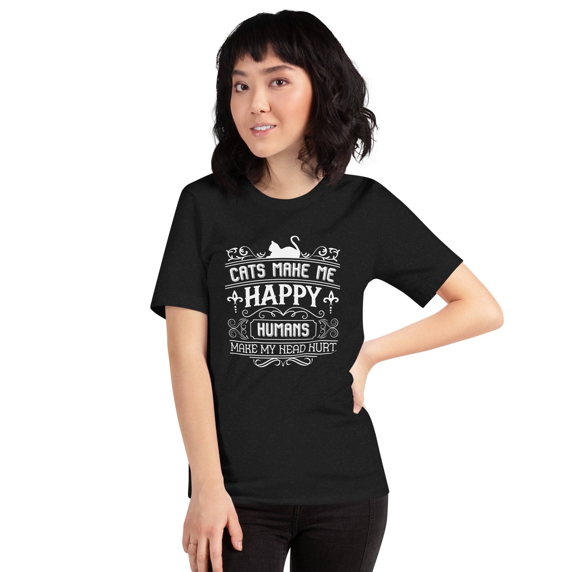 Cats make me happy unisex t-shirt