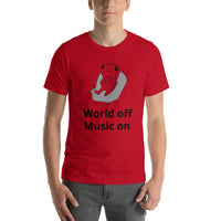 Welt aus Musik an Unisex-T-Shirt