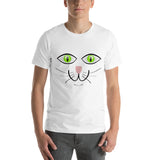 Nettes lustiges Katzengesicht Unisex-T-Shirt - souverista