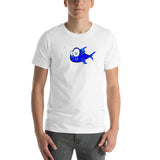 Süßer blauer Fisch Unisex-T-Shirt