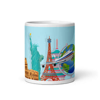 Reise, glänzende Tasse
