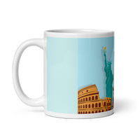 Reise, glänzende Tasse