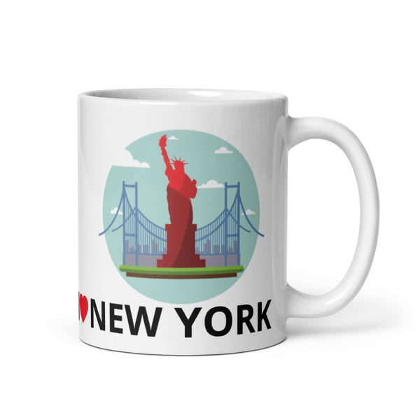 New York, glänzende Tasse